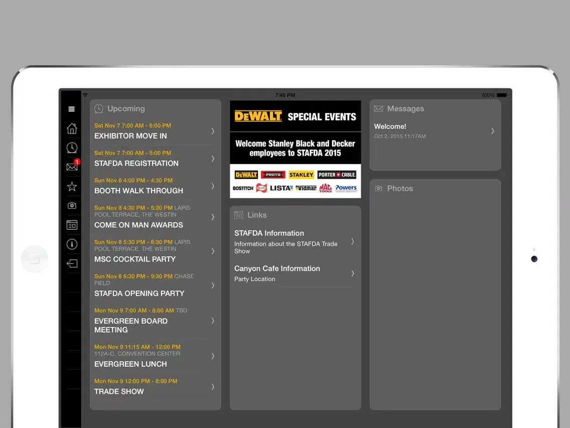 DEWALT Special Events iPad  スクリーンショット