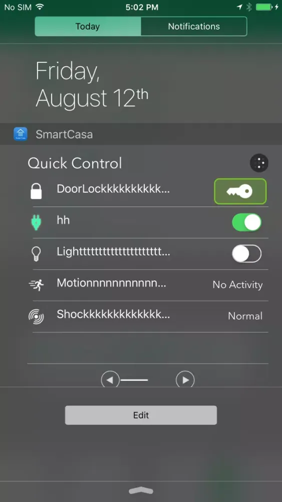 Capturas de tela do Smart Casa