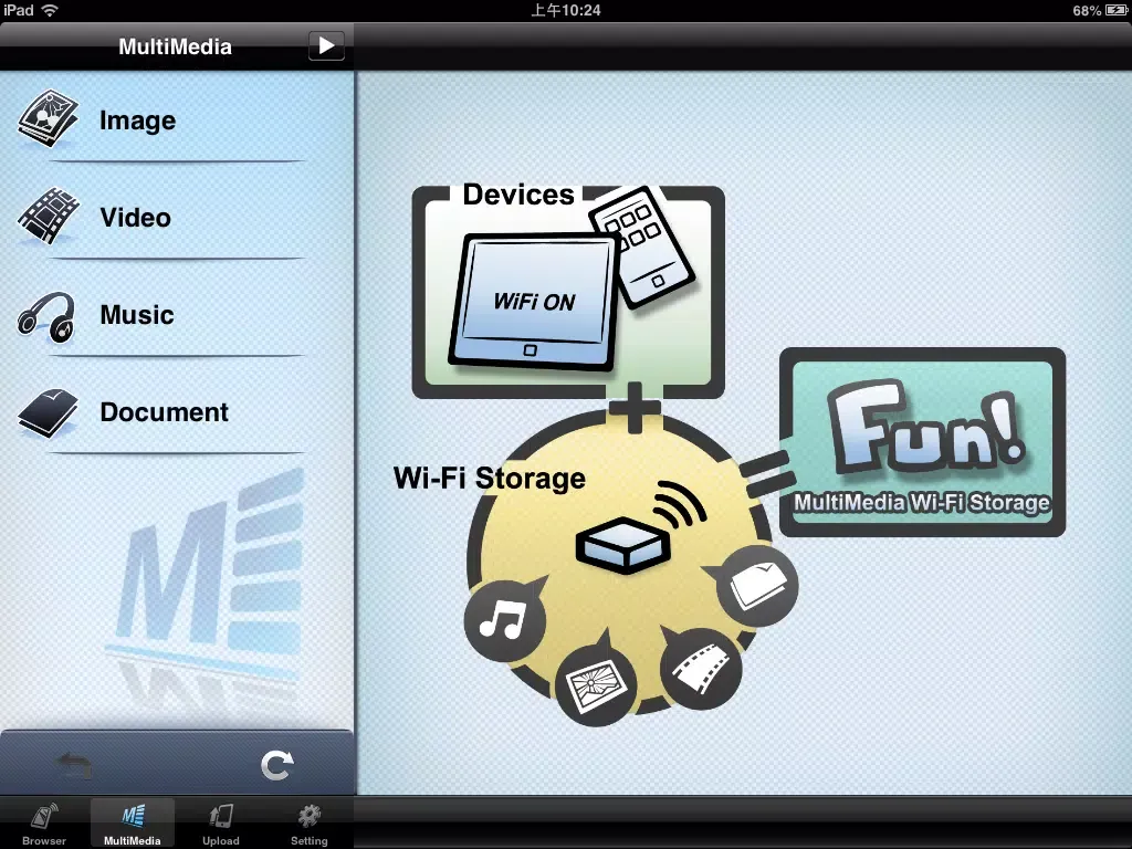 ภาพหน้าจอของ Mobile Cloud Storage iPad 