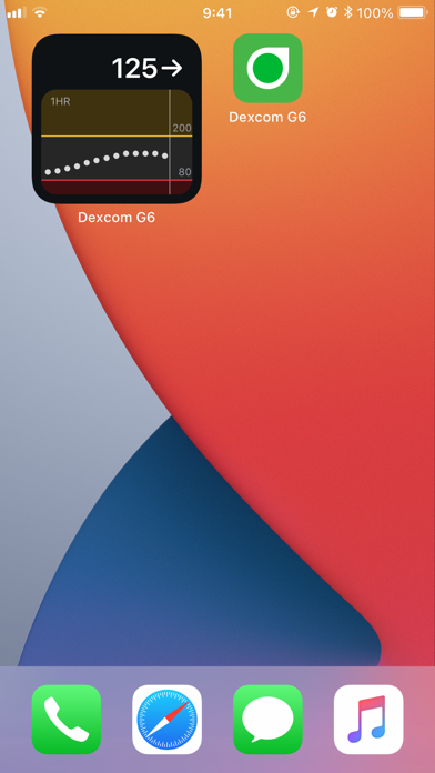 Tangkapan skrin Dexcom G6