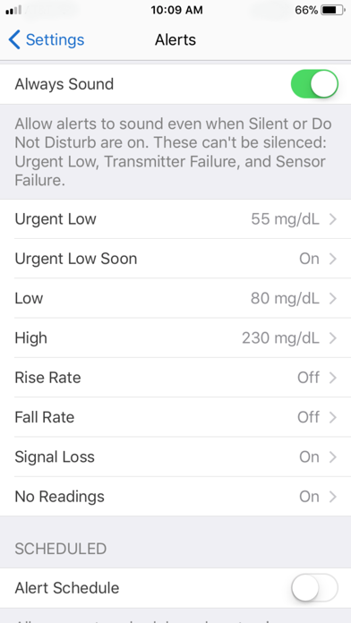 Tangkapan skrin Dexcom G6