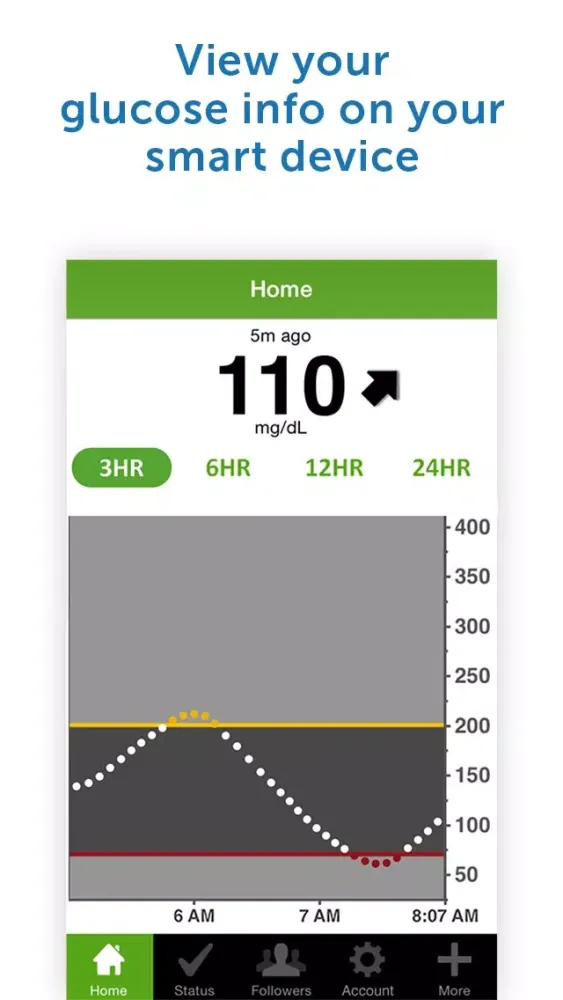 Zrzuty ekranu Dexcom Share2