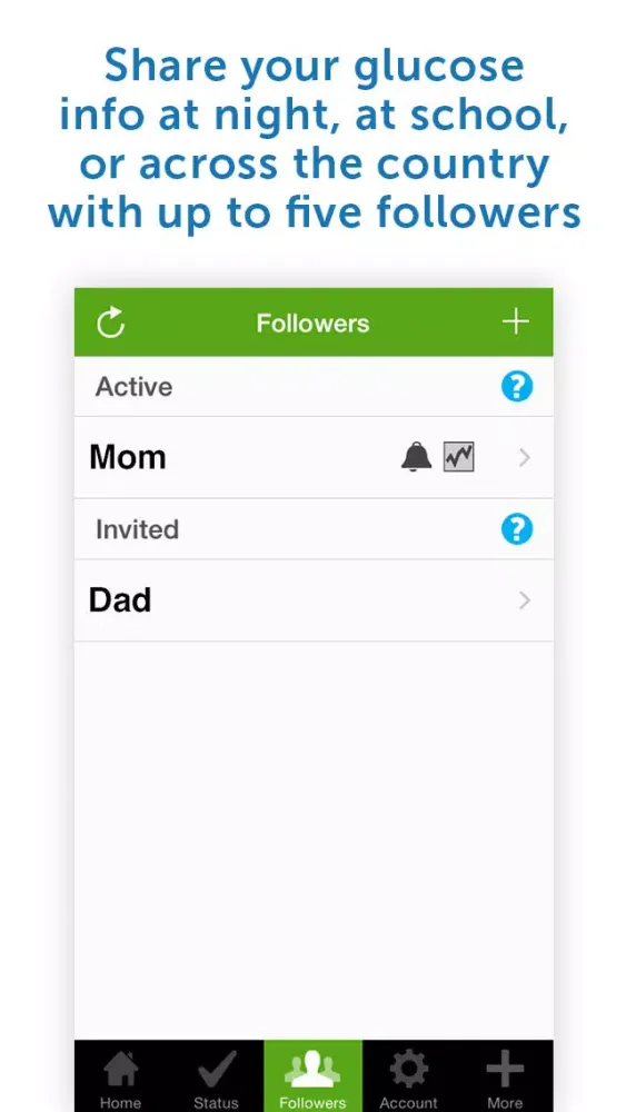 Zrzuty ekranu Dexcom Share2