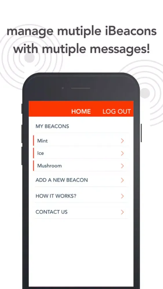 Captures d'écran de idex to showcase iBeacon Ideas