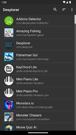 Capturas de pantalla de Dexplorer