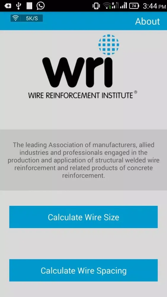 Screenshot di WRI