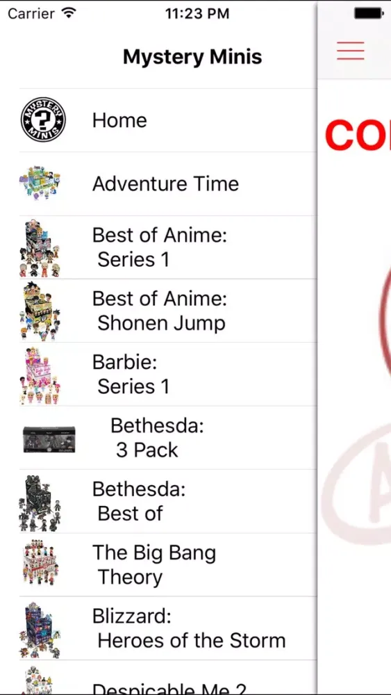 Captures d'écran de Collectors List - for Funko Mystery Minis