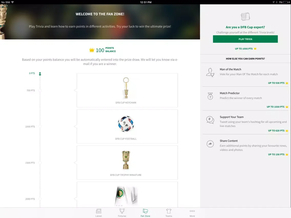Скриншоты DFB-Cup iPad 