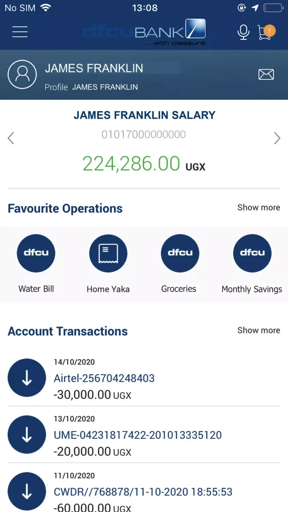 dfcu QuickApp 스크린샷