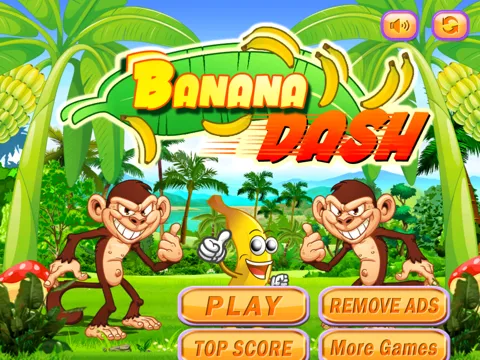 Tangkapan layar Banana Dash : Banana's Super Sonic Baby Monkey & Chimp Jump iPad 