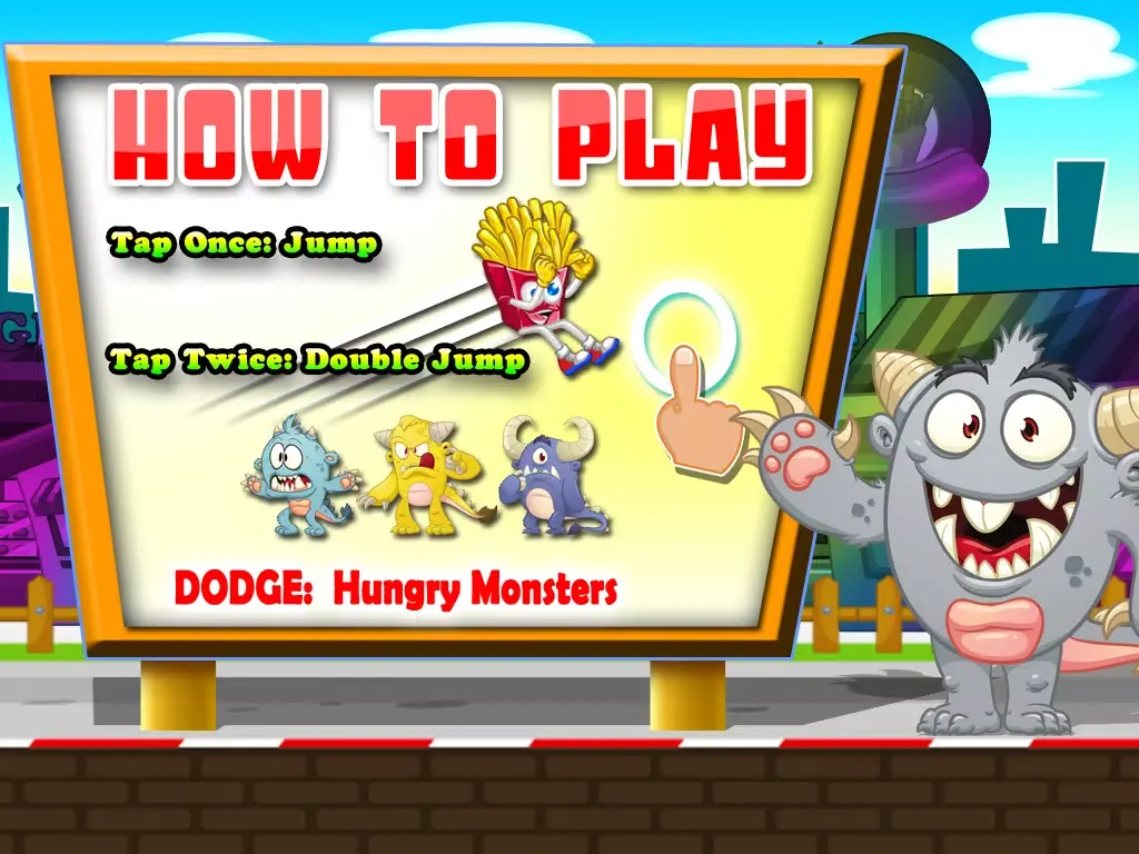 French Fries Happy Day : Street Food Monsters Running Escape iPad  স্ক্রিনশট