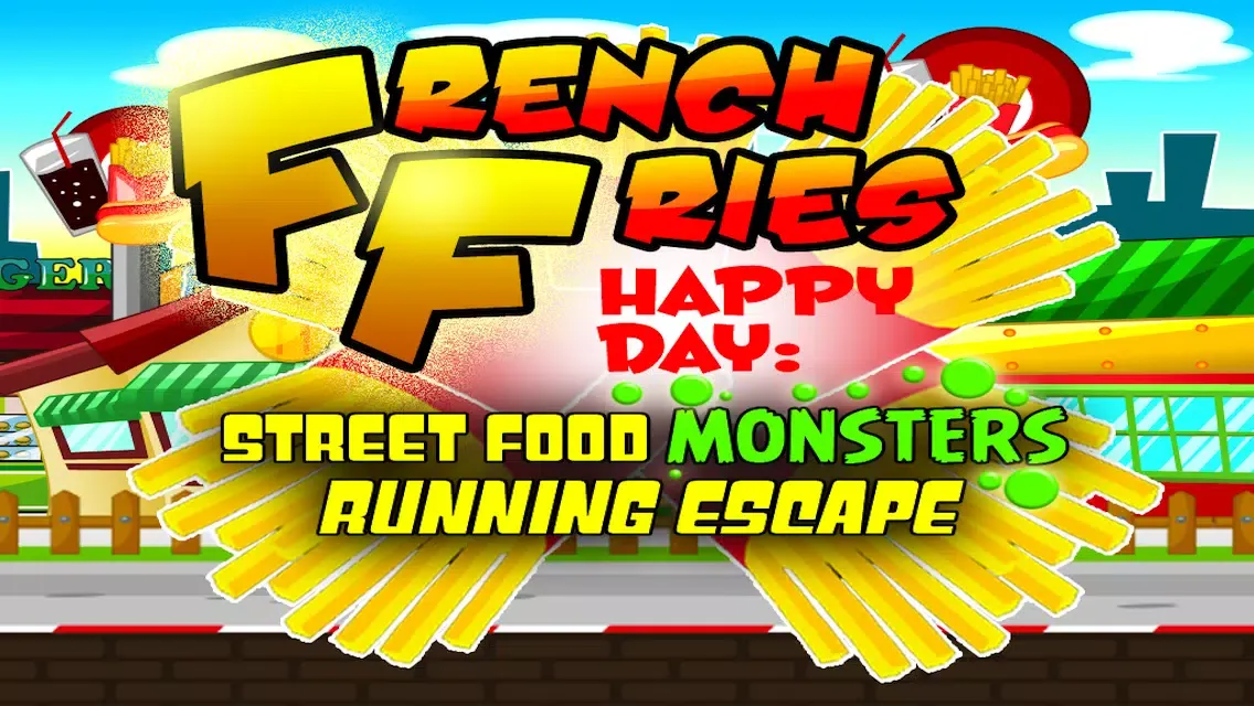 French Fries Happy Day : Street Food Monsters Running Escape স্ক্রিনশট