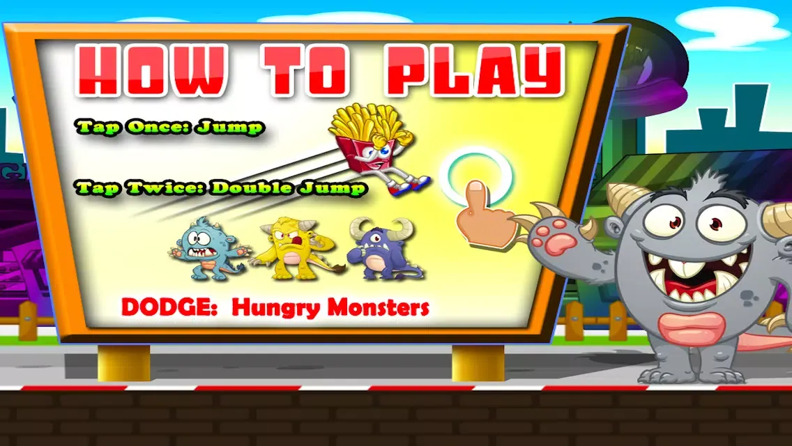 French Fries Happy Day : Street Food Monsters Running Escape স্ক্রিনশট