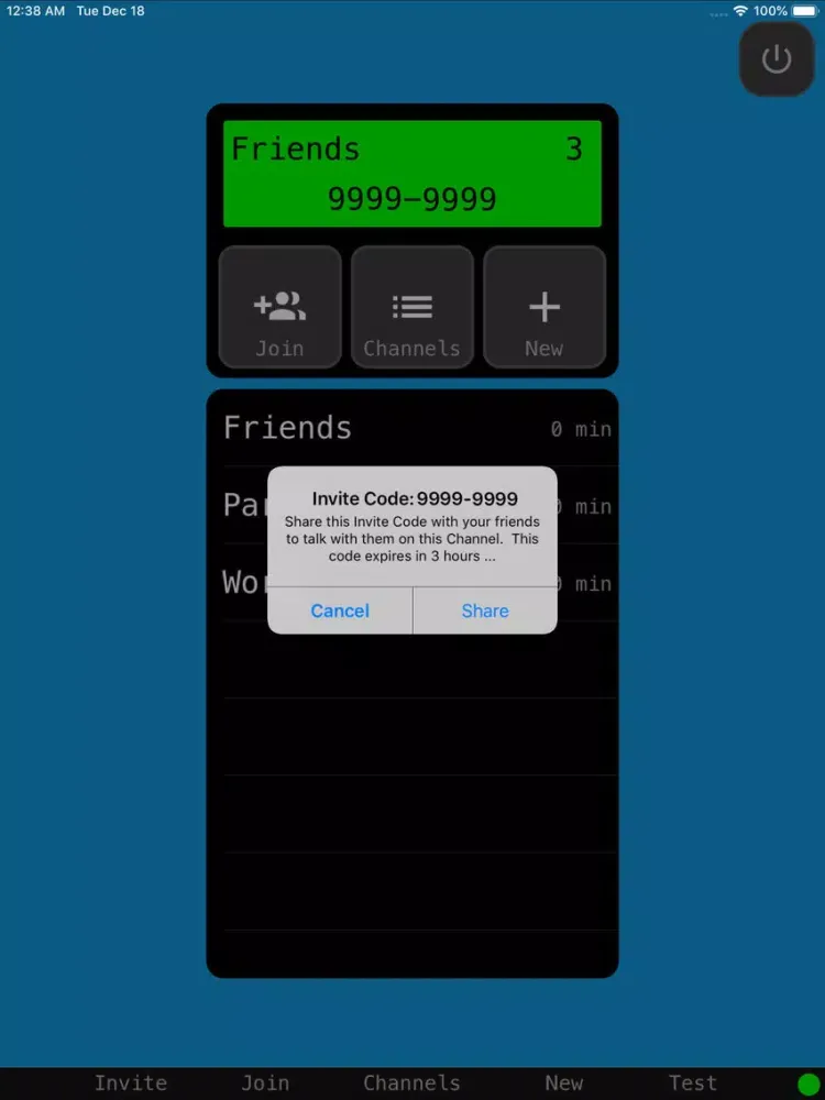 Talk Now Pro! - Walkie Talkie iPad  Screenshots