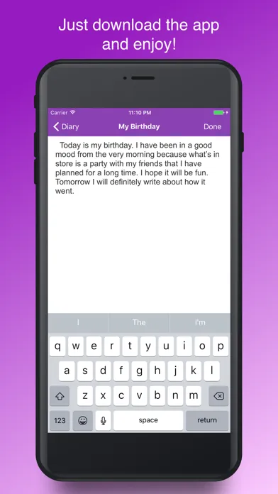 Simple Daily Diary Screenshots