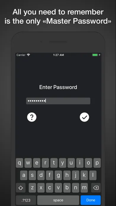 Captures d'écran de Passwords Cloud