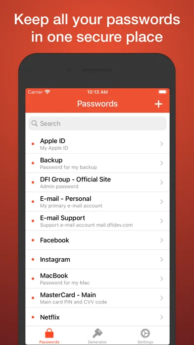 Captures d'écran de iPassworder - Password Manager
