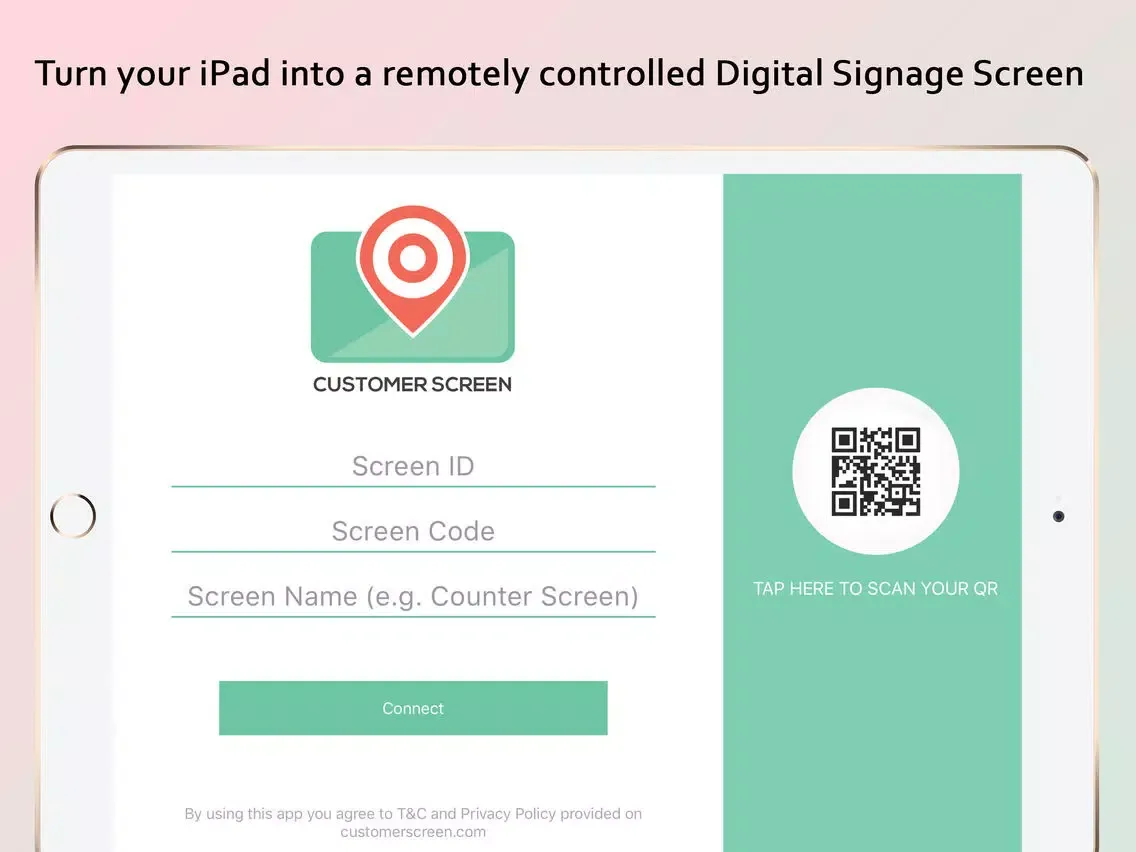 Customer Screen: Cloud Signage iPad  Ekran Görüntüleri