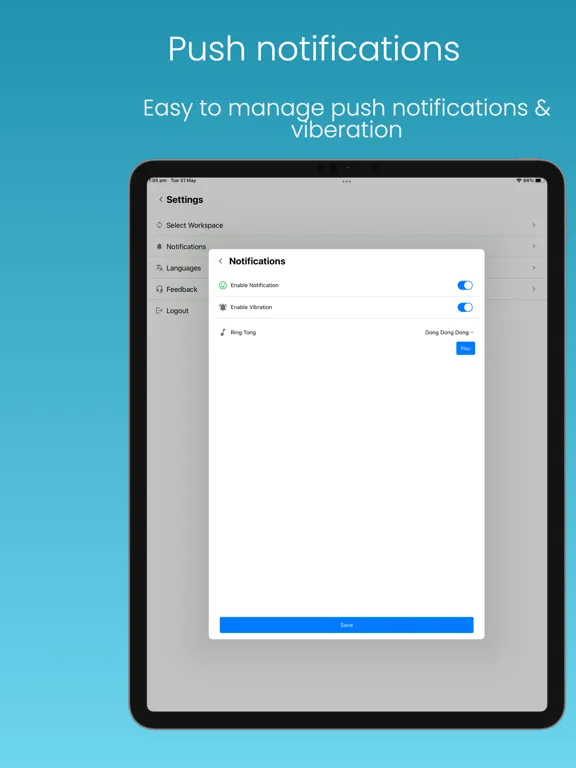 Ảnh chụp màn hình của Chatbot Live Chat iPad 