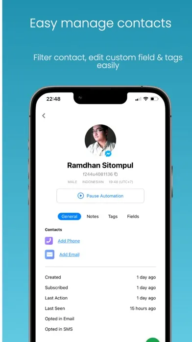 Ảnh chụp màn hình của Chatbot Live Chat