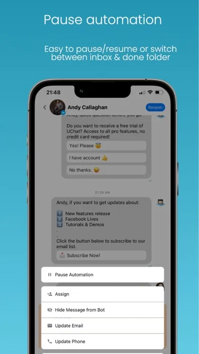 Ảnh chụp màn hình của Chatbot Live Chat