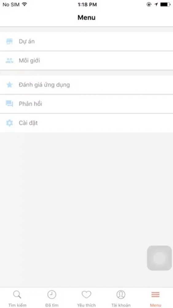 Ảnh chụp màn hình của VIS Home