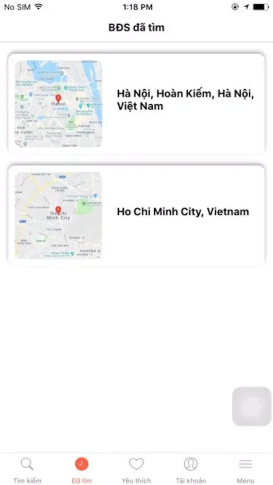 Ảnh chụp màn hình của VIS Home