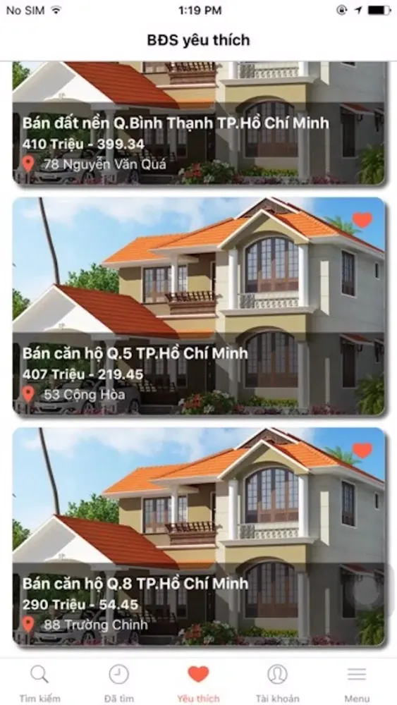 Ảnh chụp màn hình của VIS Home
