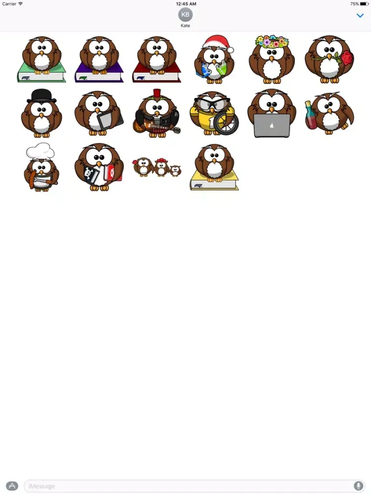 صور Owl Fever Stickers iPad 