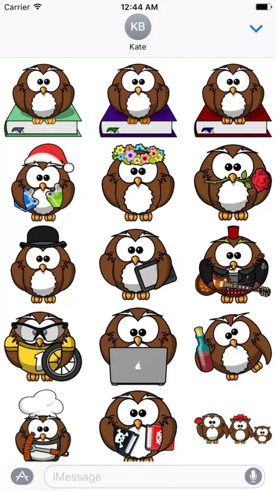 صور Owl Fever Stickers