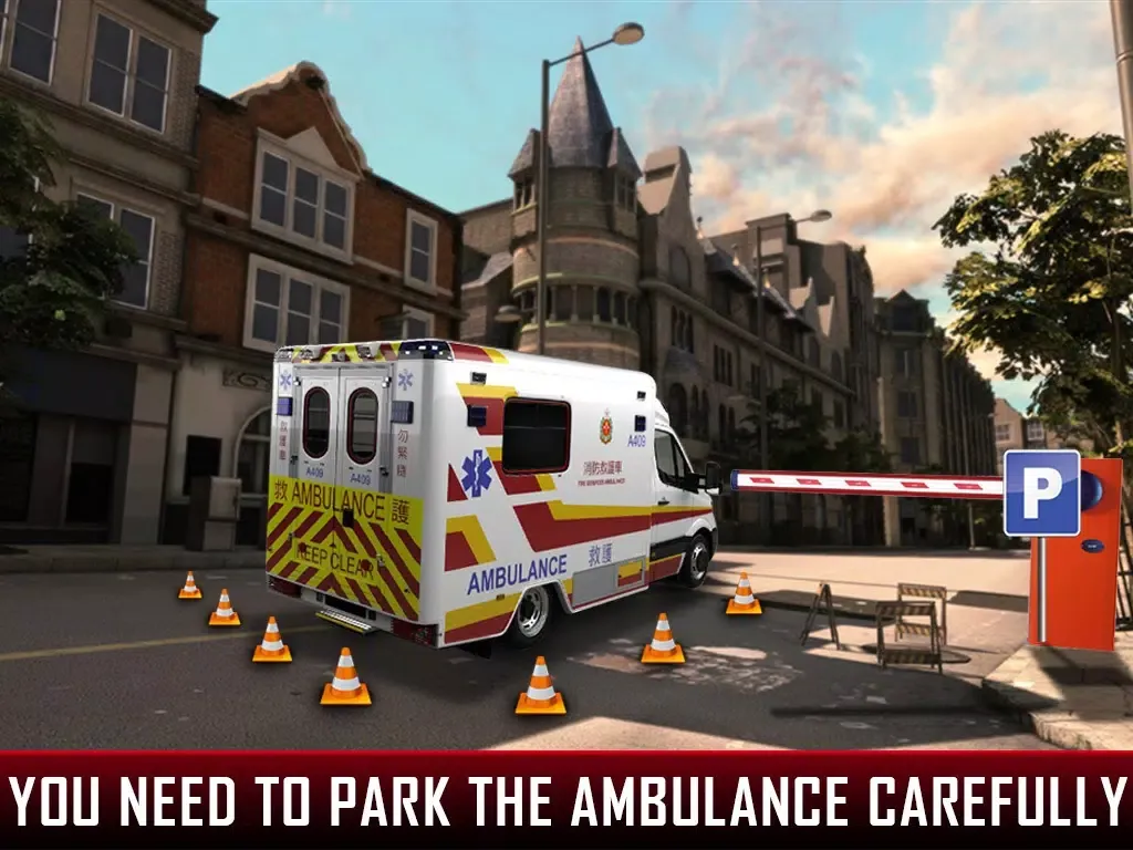 Ambulance Emergency Parking Driving Test 2016 - City Hospital Paramedic Emergency Vehicle 3D Simulator iPad  Ekran Görüntüleri