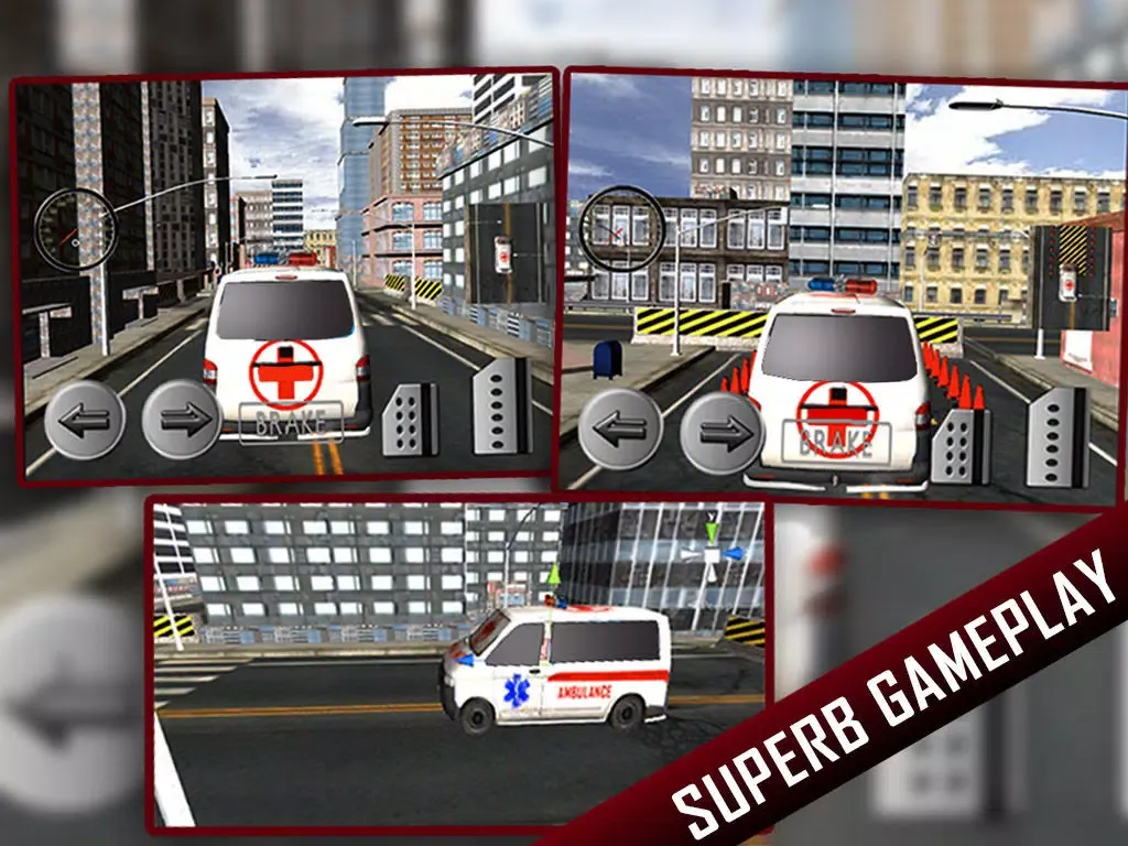 Ambulance Emergency Parking Driving Test 2016 - City Hospital Paramedic Emergency Vehicle 3D Simulator iPad  Ekran Görüntüleri
