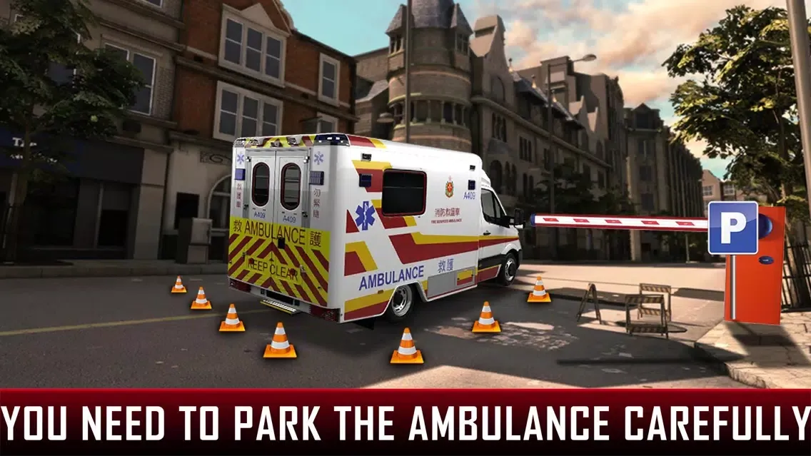 Ambulance Emergency Parking Driving Test 2016 - City Hospital Paramedic Emergency Vehicle 3D Simulator Ekran Görüntüleri