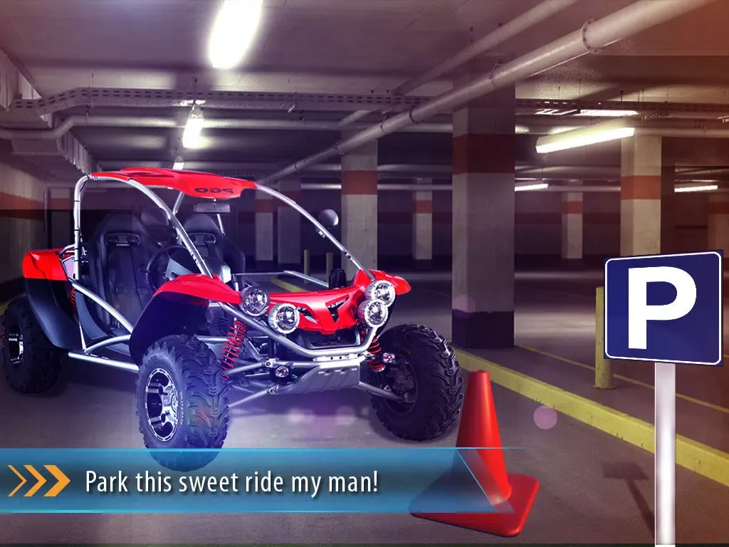 3D Buggy Parking Mania - Multi Level Driving Test in City Trafic Simulator iPad  Screenshots