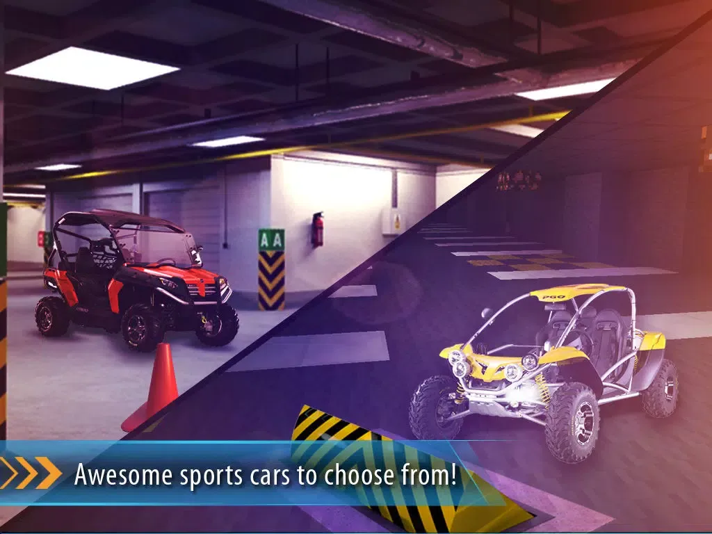 3D Buggy Parking Mania - Multi Level Driving Test in City Trafic Simulator iPad  Screenshots