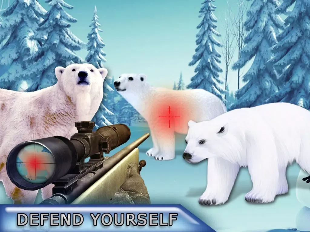 Polar Bear Attack Hunter 2016 - Shoot to Kill Artick Wild Animal - Survival mission iPad  Screenshots