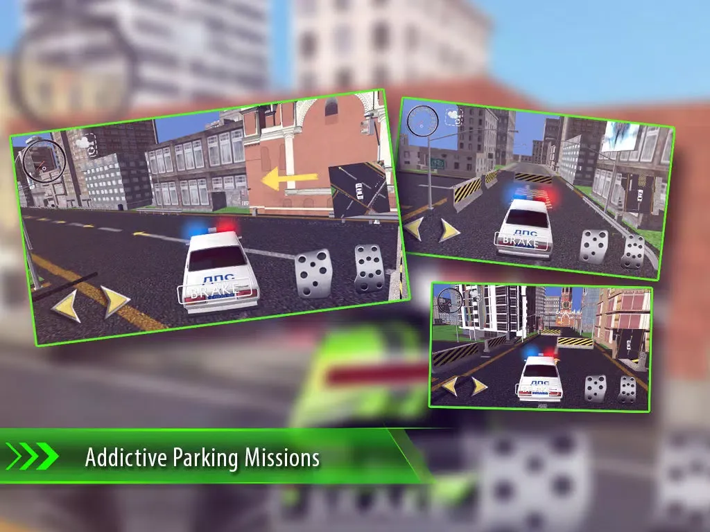 ภาพหน้าจอของ City Trafic Police Car Drive & Parking -Las Vegas Real Driving Test Career Simulator Game iPad 