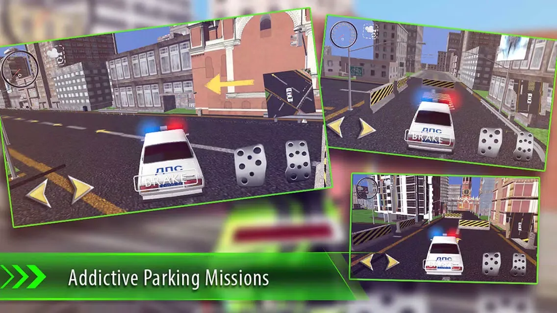 ภาพหน้าจอของ City Trafic Police Car Drive & Parking -Las Vegas Real Driving Test Career Simulator Game