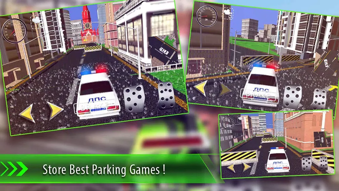 ภาพหน้าจอของ City Trafic Police Car Drive & Parking -Las Vegas Real Driving Test Career Simulator Game