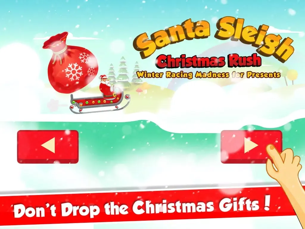 Santa Sleigh Christmas Rush - Winter Racing Madness for Presents iPad 应用截图