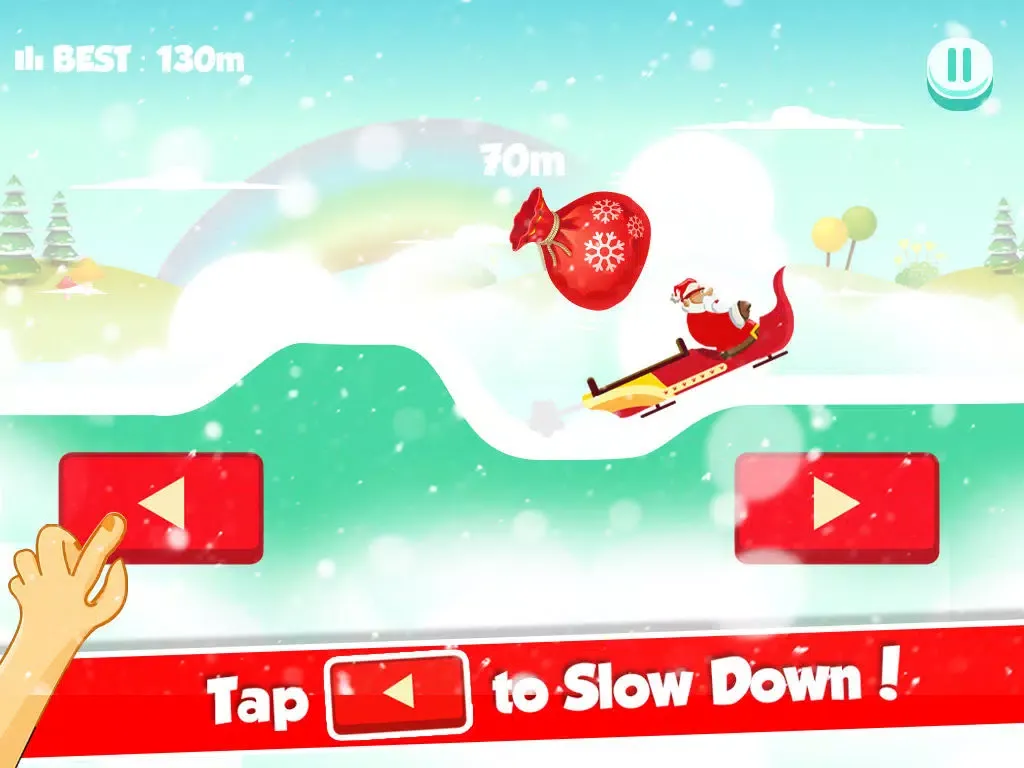 Santa Sleigh Christmas Rush - Winter Racing Madness for Presents iPad 应用截图