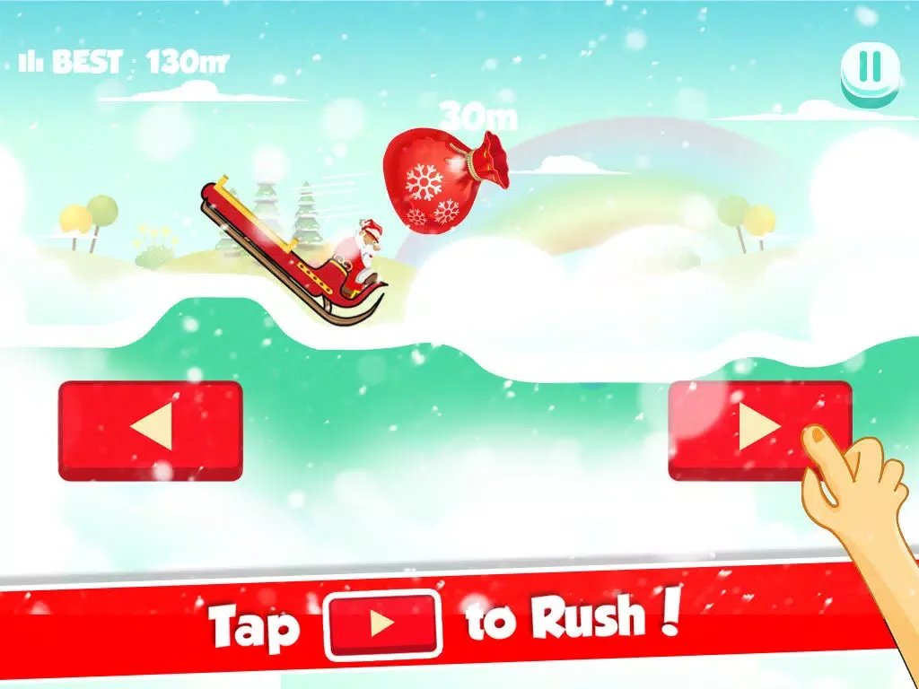 Santa Sleigh Christmas Rush - Winter Racing Madness for Presents iPad 应用截图