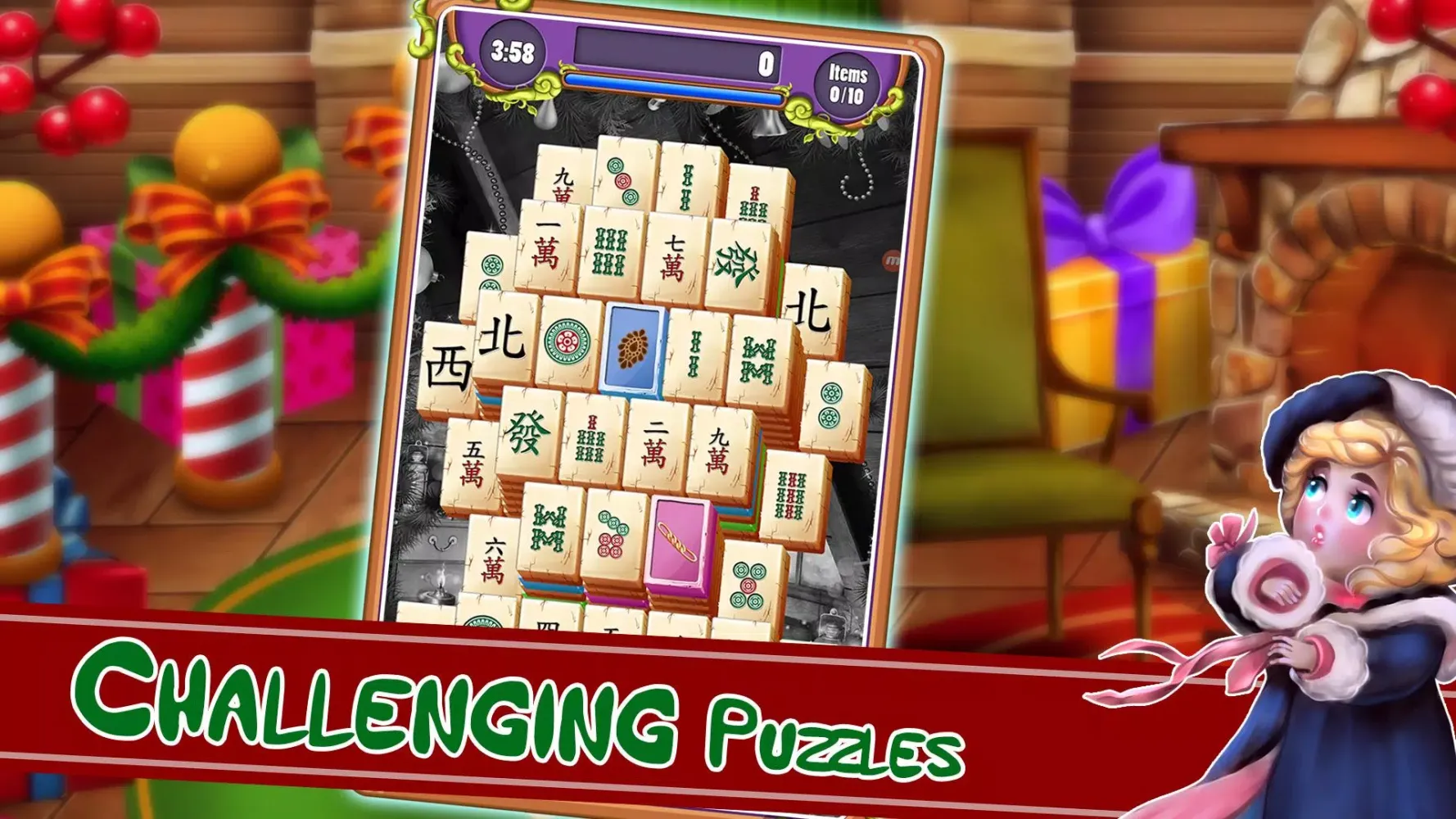 ภาพหน้าจอของ Christmas Mahjong
