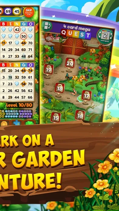 Ảnh chụp màn hình của Bingo game Quest Summer Garden