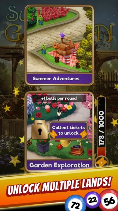 Ảnh chụp màn hình của Bingo game Quest Summer Garden