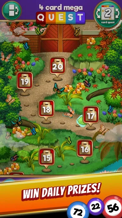 Ảnh chụp màn hình của Bingo game Quest Summer Garden