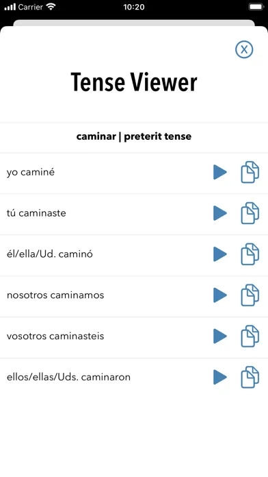 Spanish Verbs স্ক্রিনশট