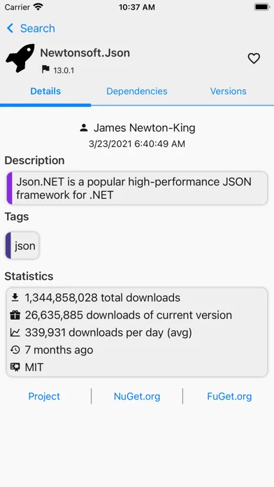 MuGet: Mobile NuGet Browser應用截圖