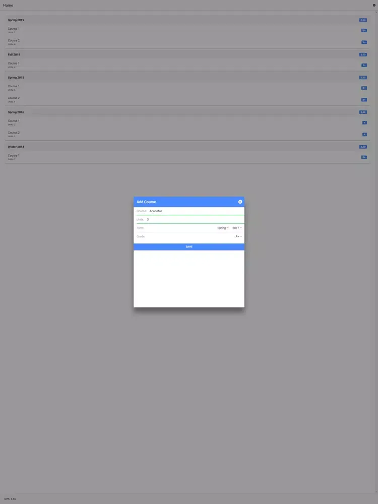 AcadeMe GPA iPad  سکرین شاٹس