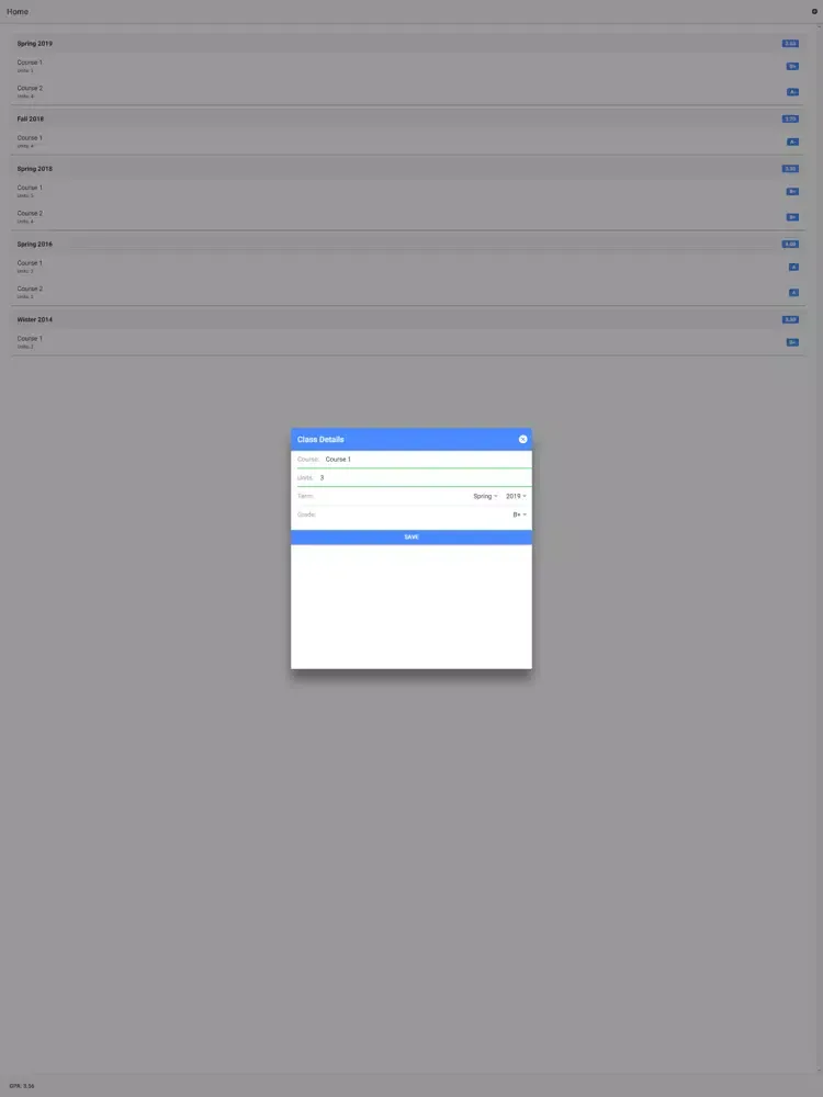 AcadeMe GPA iPad  سکرین شاٹس